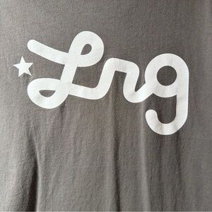LRG Charcoal Tee with White Script